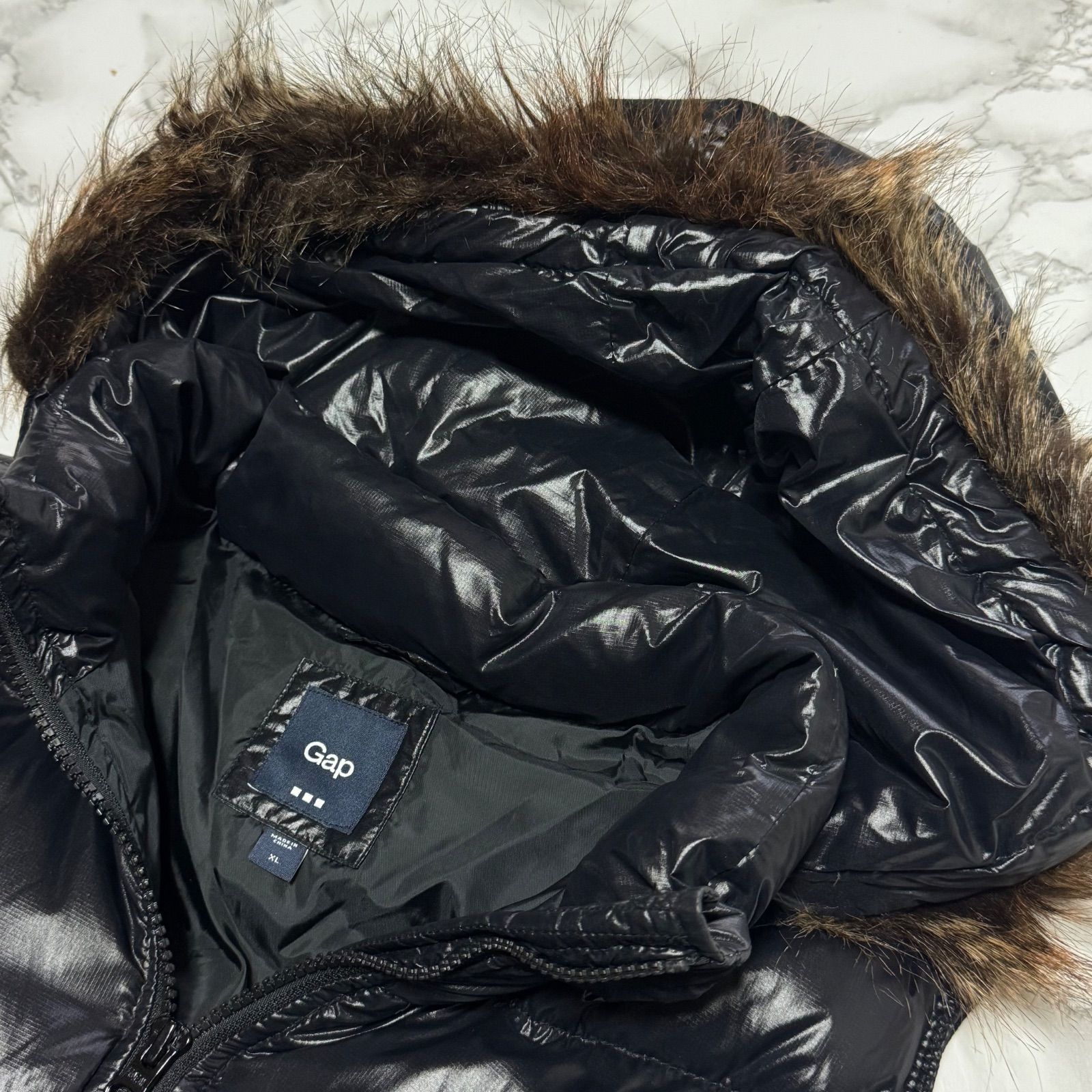 Y2K GAP fairy grunge ギャップ　ファー　ダウン　ベスト gap y2k GAP ギャップ ダウンベスト ファーベスト ダウン9 - メルカリ