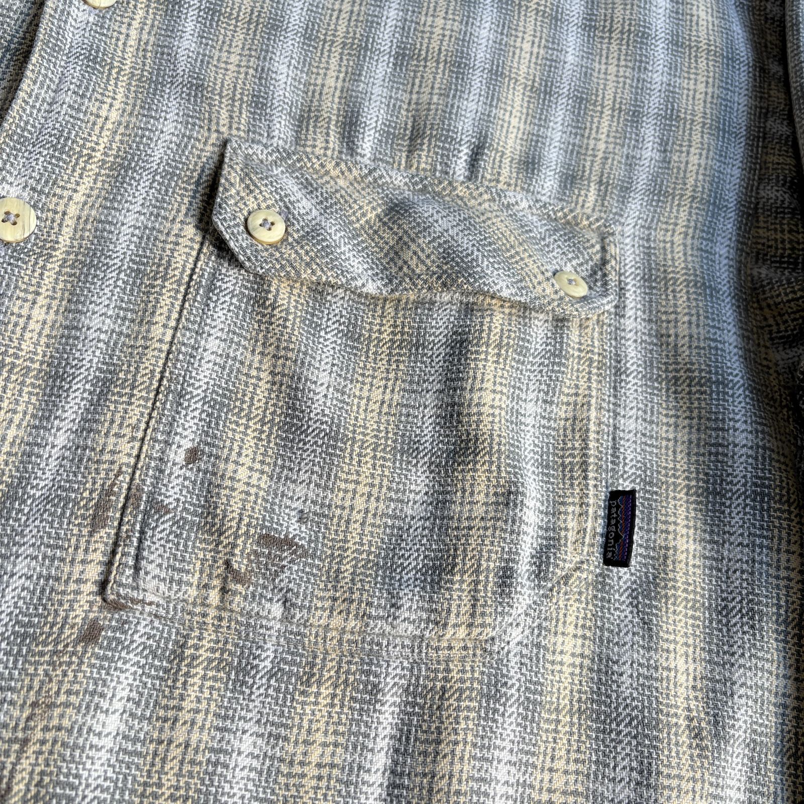 00s patagonia Heavy Flannel Shirt paint【 gray 】 パタゴニア