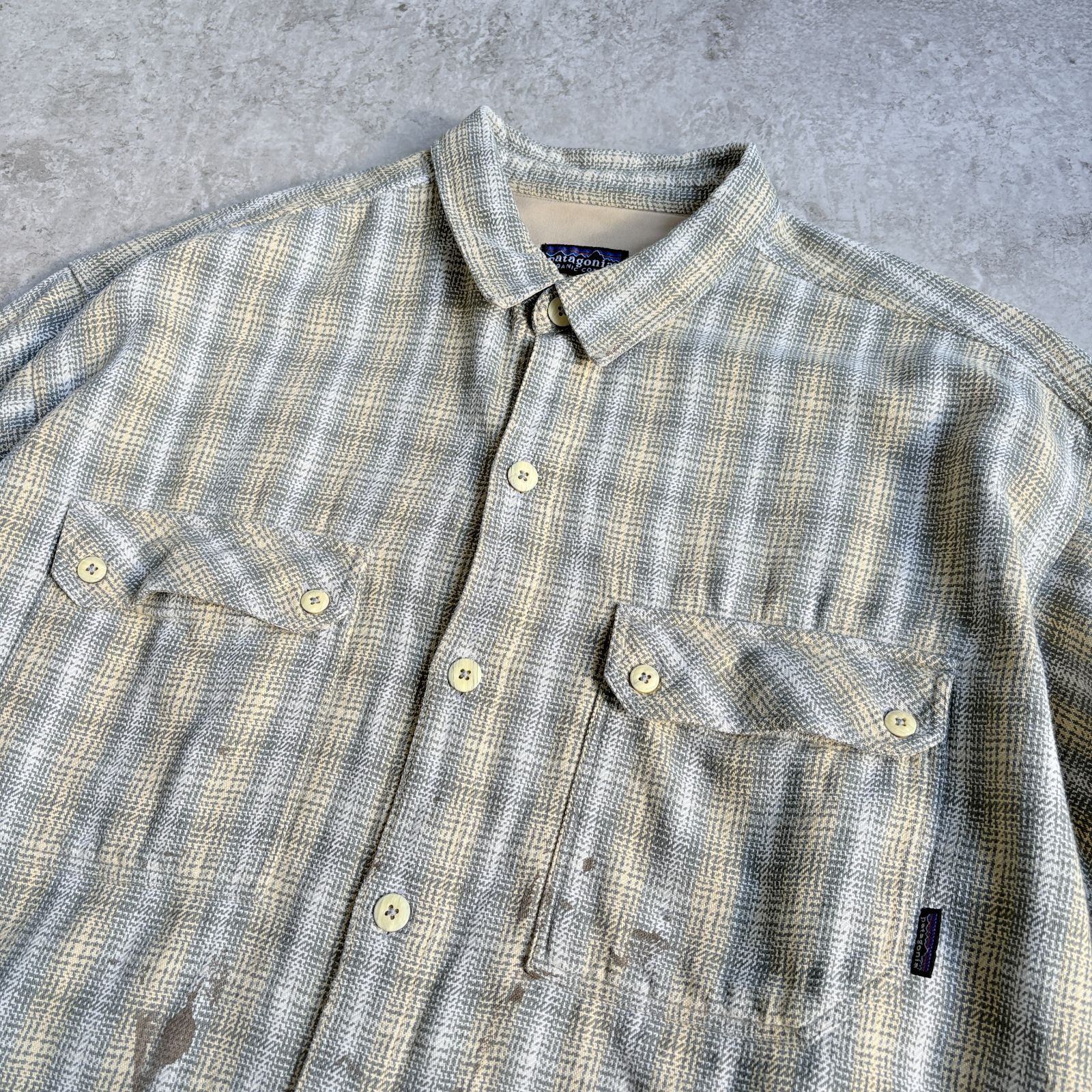 00s patagonia Heavy Flannel Shirt paint【 gray 】 パタゴニア 