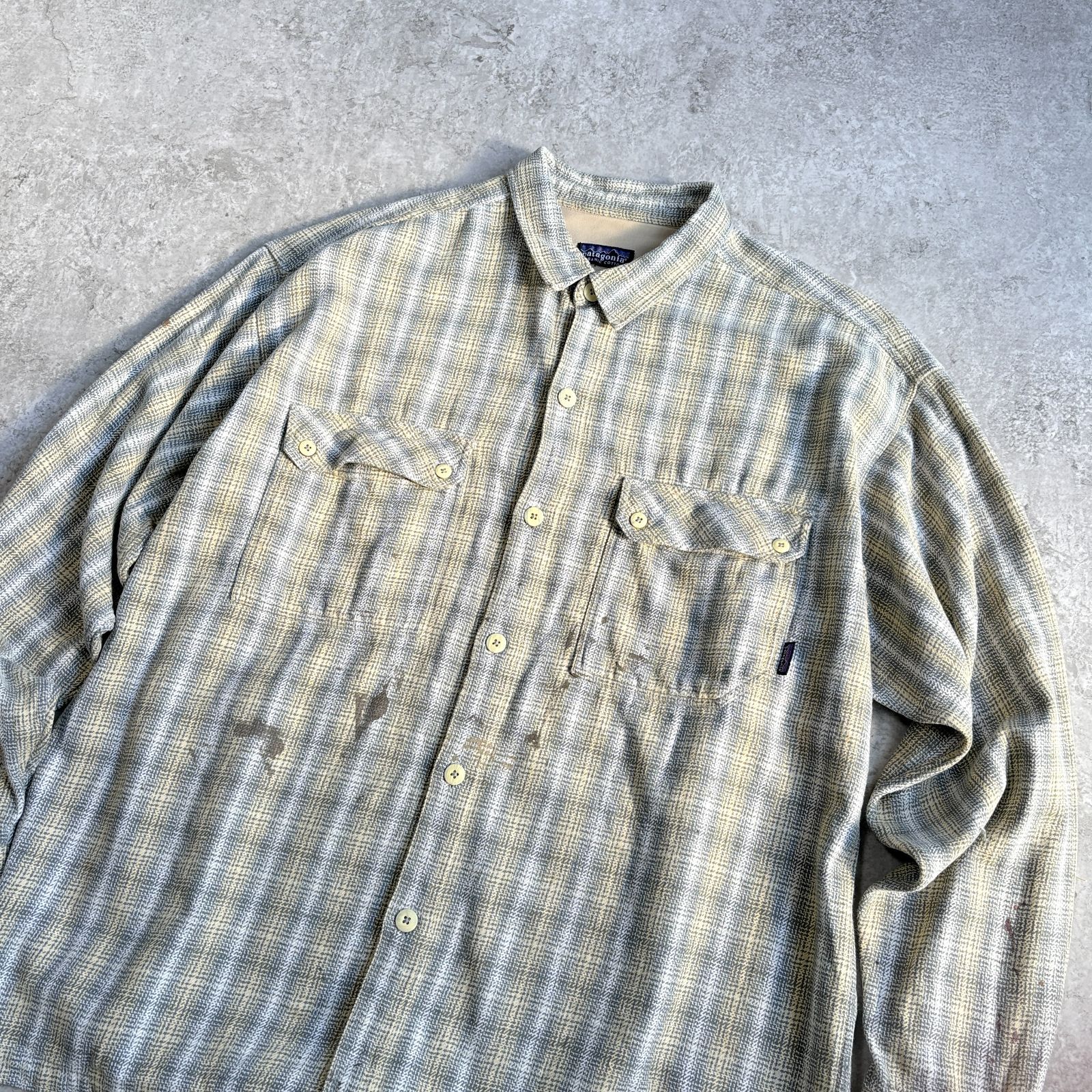 00s patagonia Heavy Flannel Shirt paint【 gray 】 パタゴニア