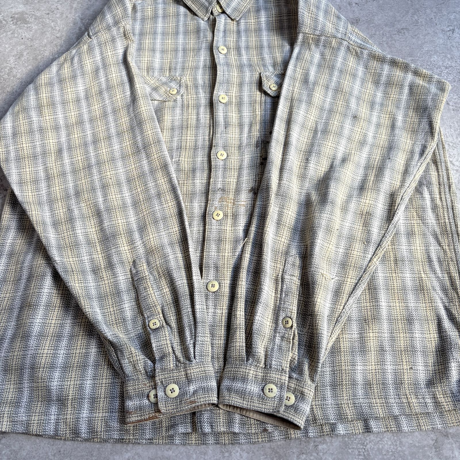 00s patagonia Heavy Flannel Shirt paint【 gray 】 パタゴニア 