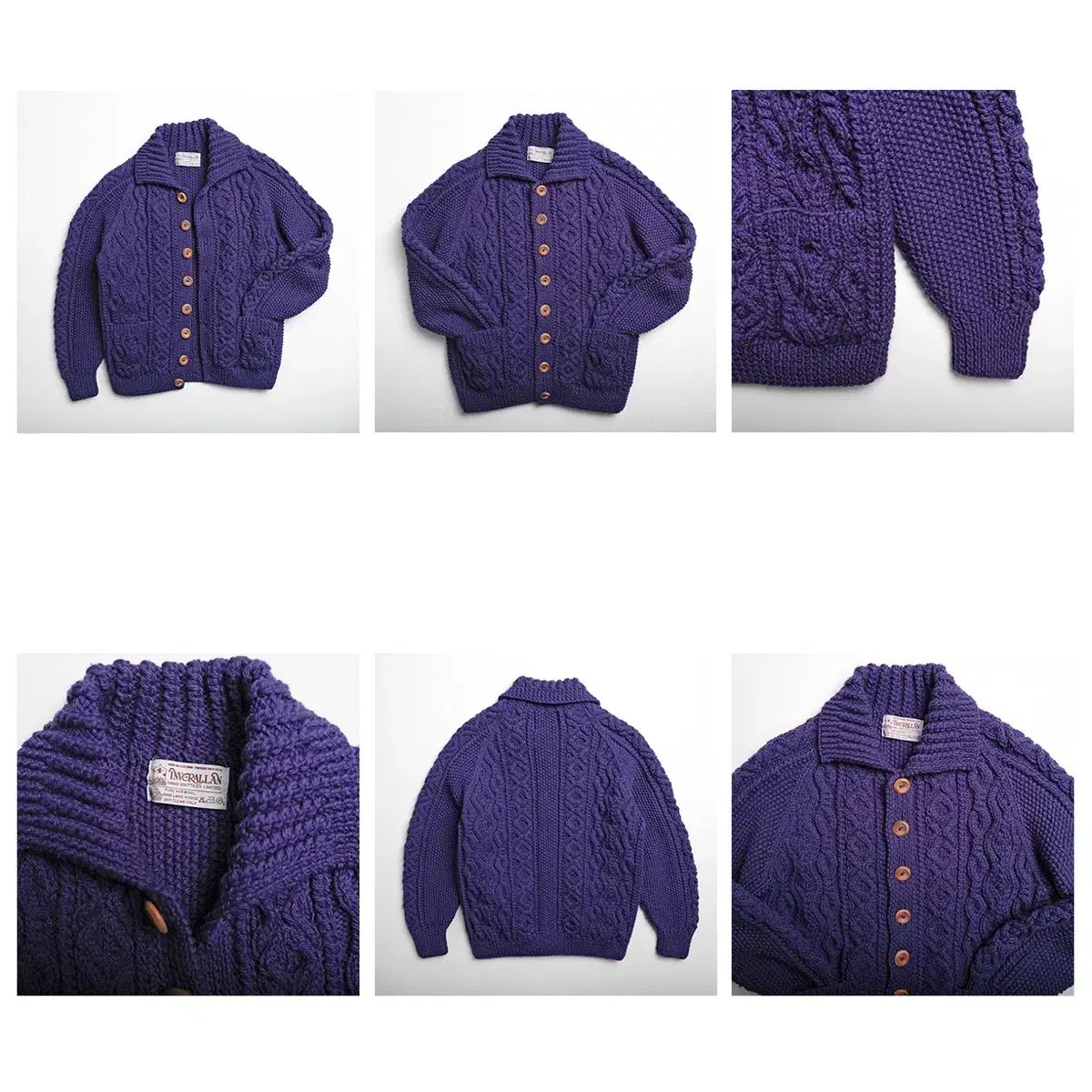 インバーアラン ランバー カーディガン-PURPLE パープル サイズ 44-55