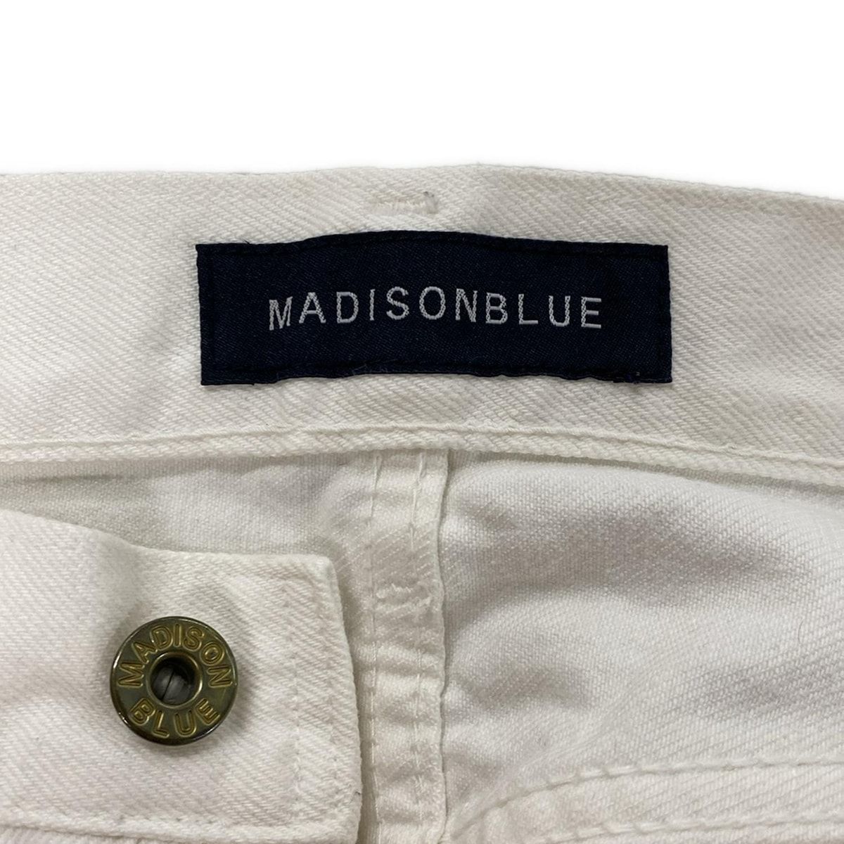  MADISON BLUE マディソンブルー ジーンズ サイズ01 S レディース 白 フルレングス ストレートデニム デニム ジーンズ