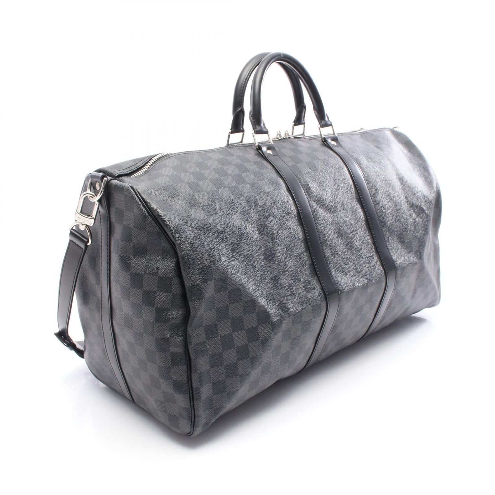ルイ ヴィトン LOUIS VUITTON ボストンバッグ キーポル バンドリエール55 ダミエグラフィット N 41413 PVCコーティングキャンバス レザー