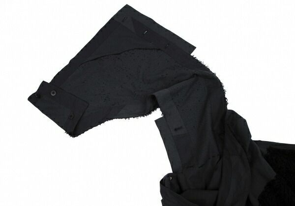  132 5 イッセイミヤケ ISSEY MIYAKE ボア装飾コットンドレス 黒3 ワンピース マタニティ