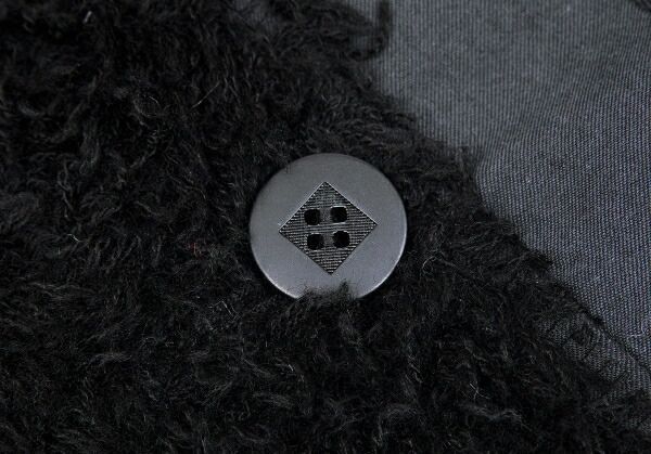 MIYAKE ボア装飾コットンドレス