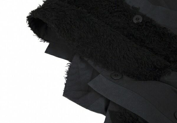 MIYAKE ボア装飾コットンドレス