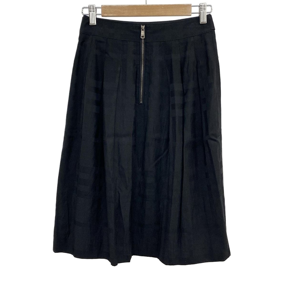 Burberry LONDON バーバリーロンドン スカート サイズ36 M レディース - 黒 ひざ丈 チェック柄