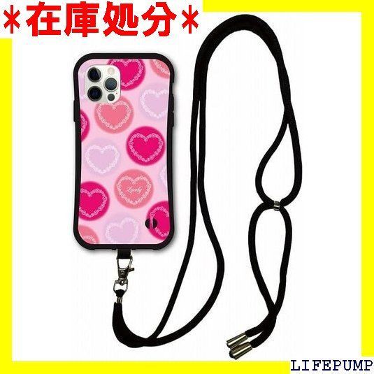 スマホショルダー付 iPhone 15 ケース スマホケース i-coronケース アイフォン15 カバー 耐衝撃 保護 TPUケース スマホカバー 水玉 ピンク ハート かわいい 1263