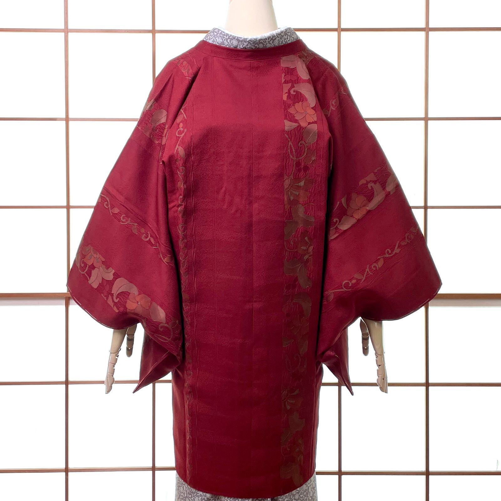 エンジ色 手縫い