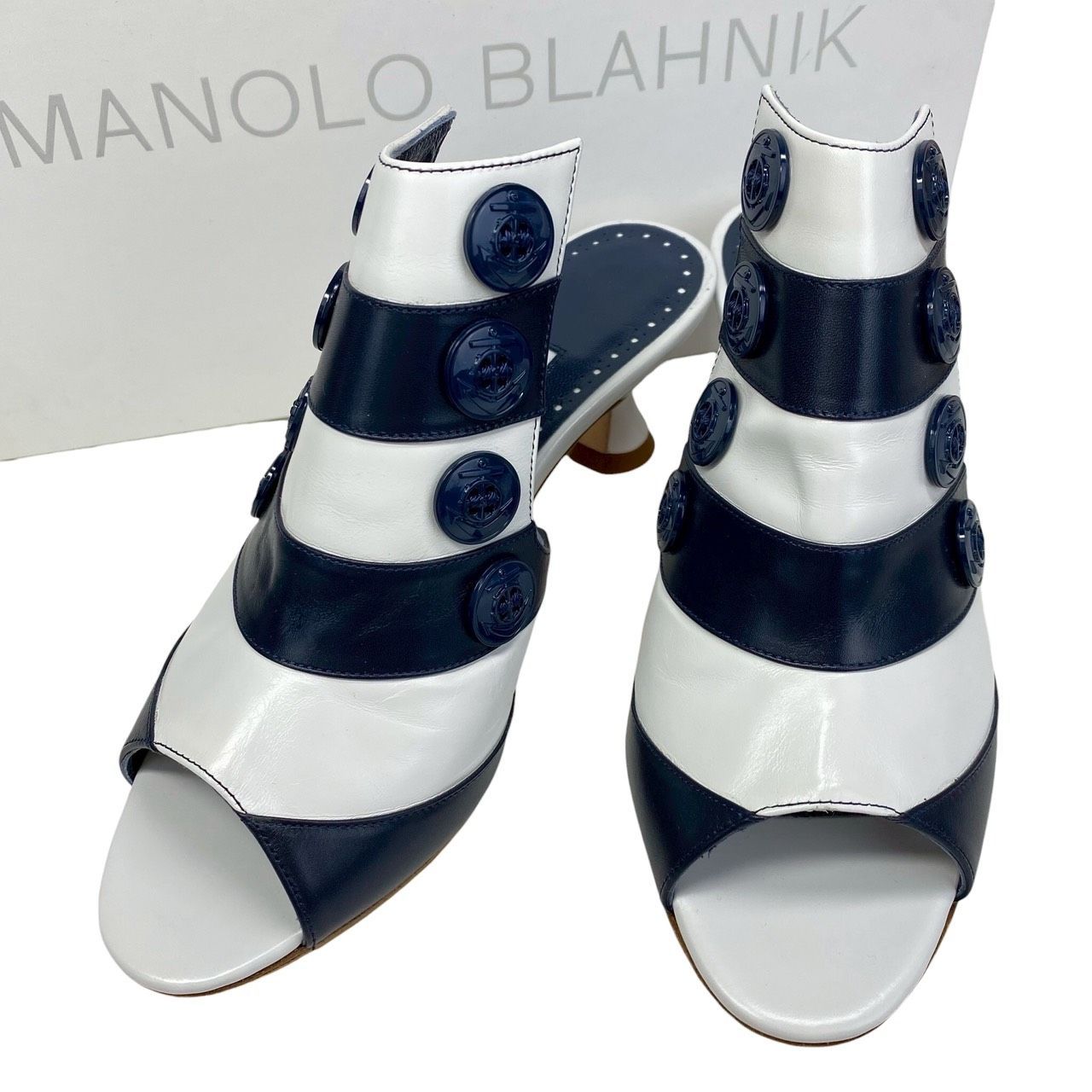 美品】 【B4205】 MANOLO BLAHNIK マノロ ブラニク ミュール サンダル