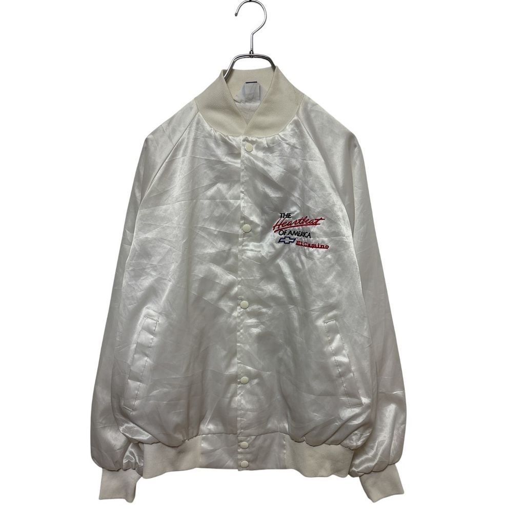 WestArk】 80～90s USA製 シボレー 企業ロゴ刺繡ナイロンスタジャン S