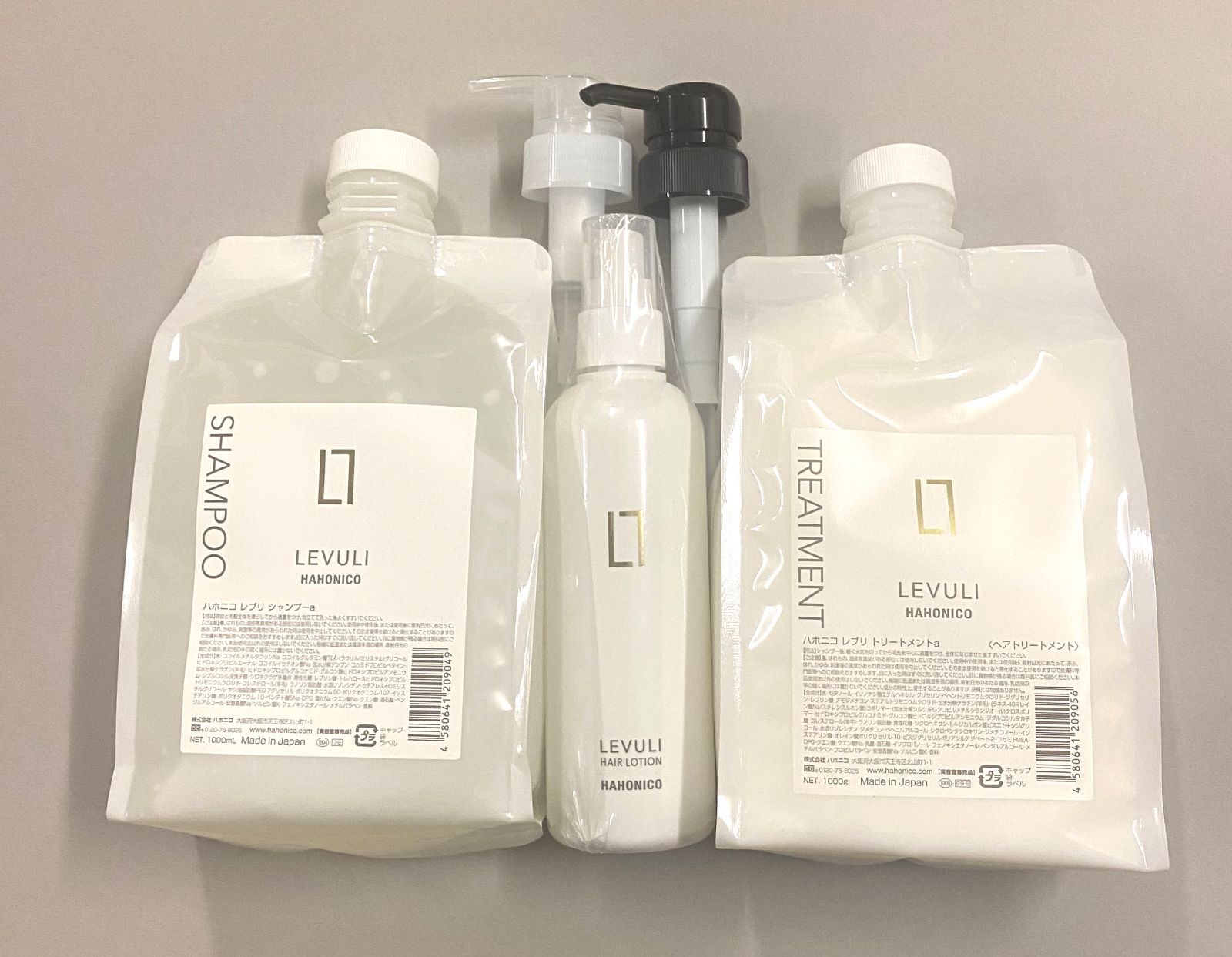 セット/ポンプ付き】ハホニコ レブリ シャンプー 1000ml＆