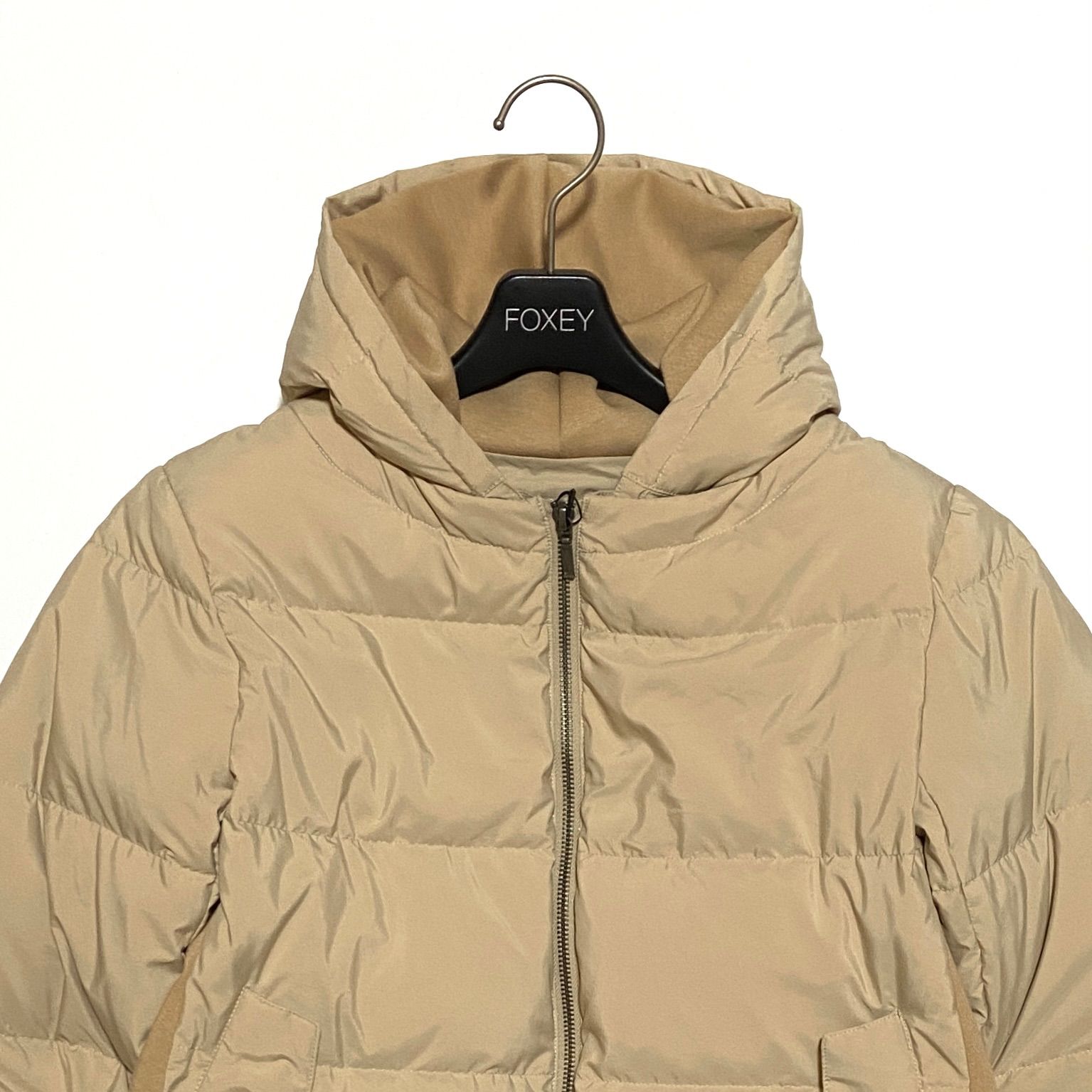 新品未使用 QTUME クチューム ダウン ダンボール 2way ノーカラー 切替