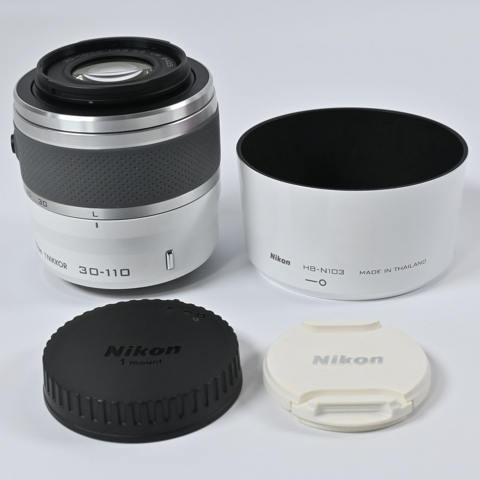 Nikon1 30-110mm ホワイト 美品 ☆美品☆Nikon 1 NIKKOR 30-110mm F3.8-5.6 VR ホワイト - メルカリ
