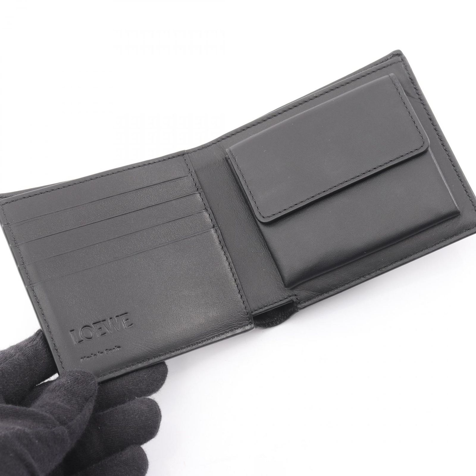 ロエベ LOEWE 二つ折り財布 バイフォールド C565501X05 ブラック