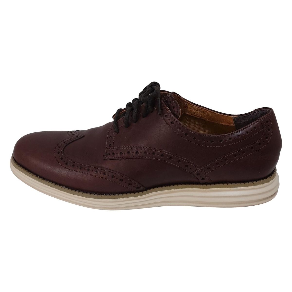 COLE HAAN コールハーン シューズ 8 1|2 M メンズ - ダークブラウン ウィングチップ|GRAND.OS レザー