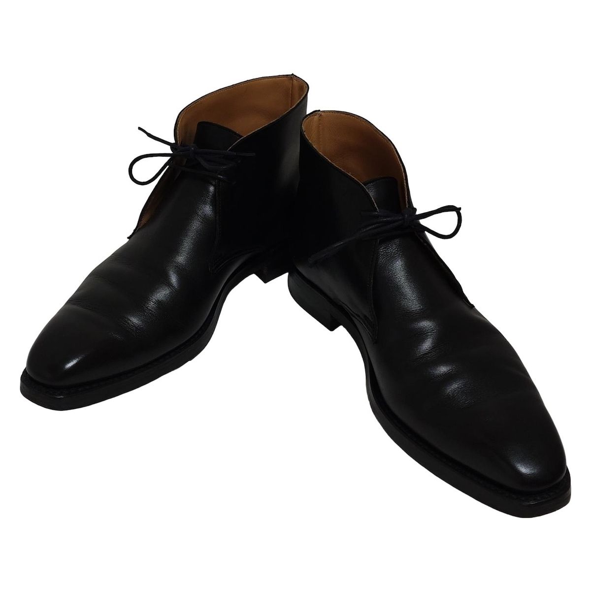 Crockett-Jones クロケットジョーンズ ショートブーツ 8 1 2 E メンズ - 黒 レザー