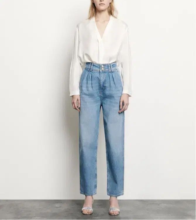 サンドロ SANDRO ハイ ウェスト デニム パンツ