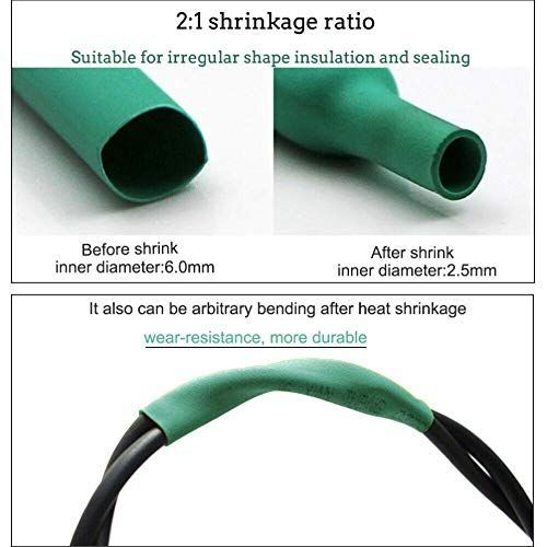 セット 熱収縮チューブ 絶縁チューブ 防水 高難燃性 シュリンク