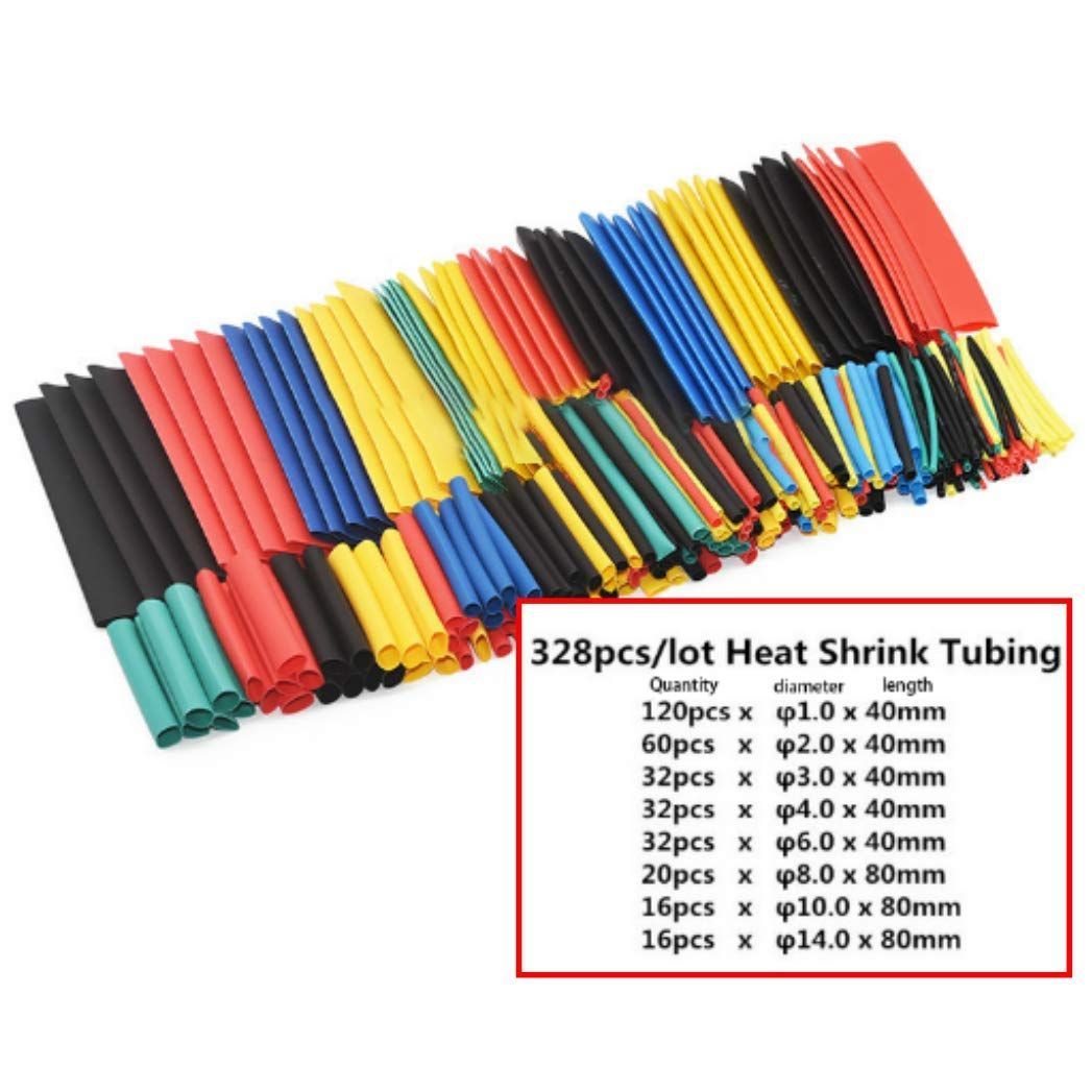 セット 熱収縮チューブ 絶縁チューブ 防水 高難燃性 シュリンク