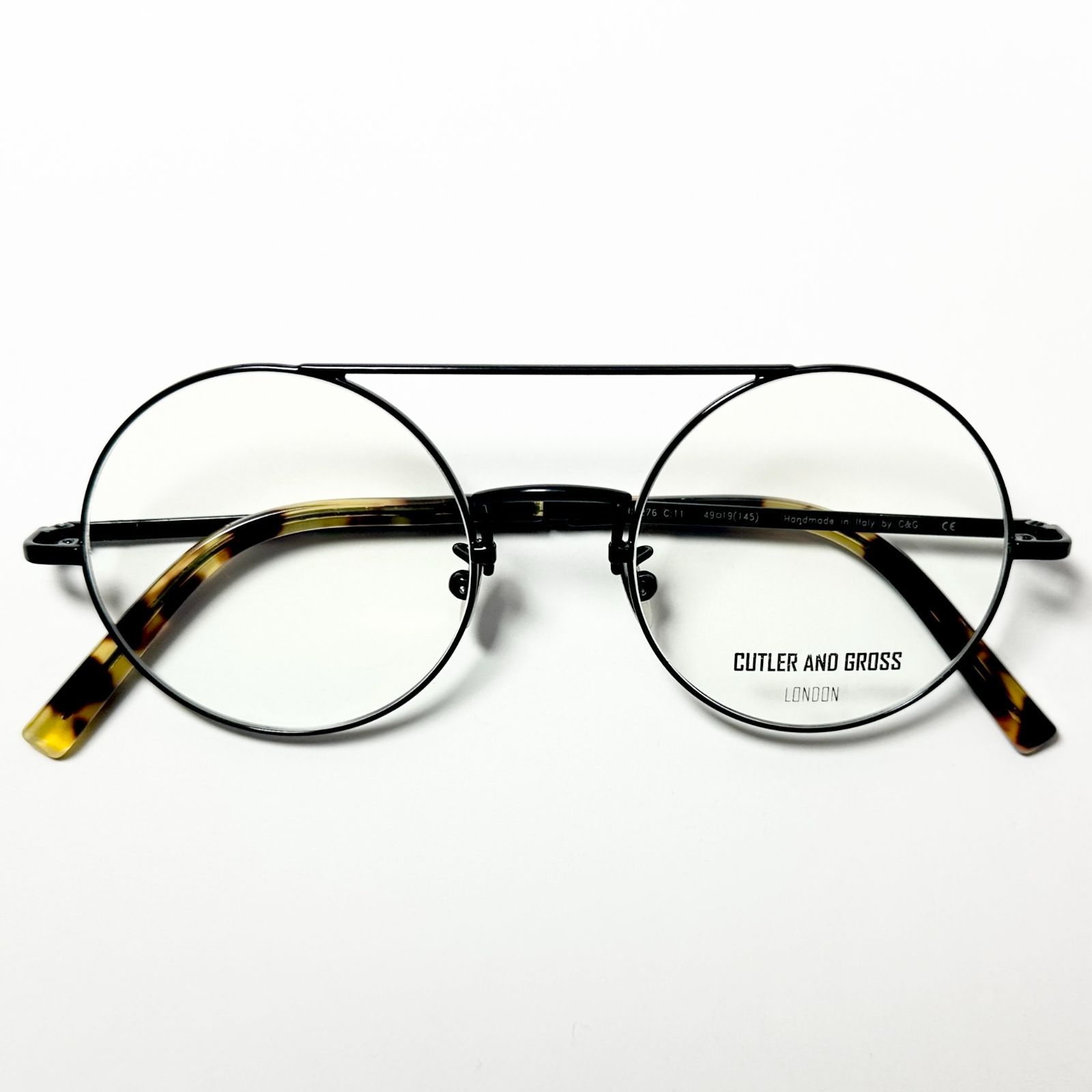 CUTLER AND GROSS M 1276 カトラー アンド グロス 英国ブランド 丸メガネ ケース付き イタリア製