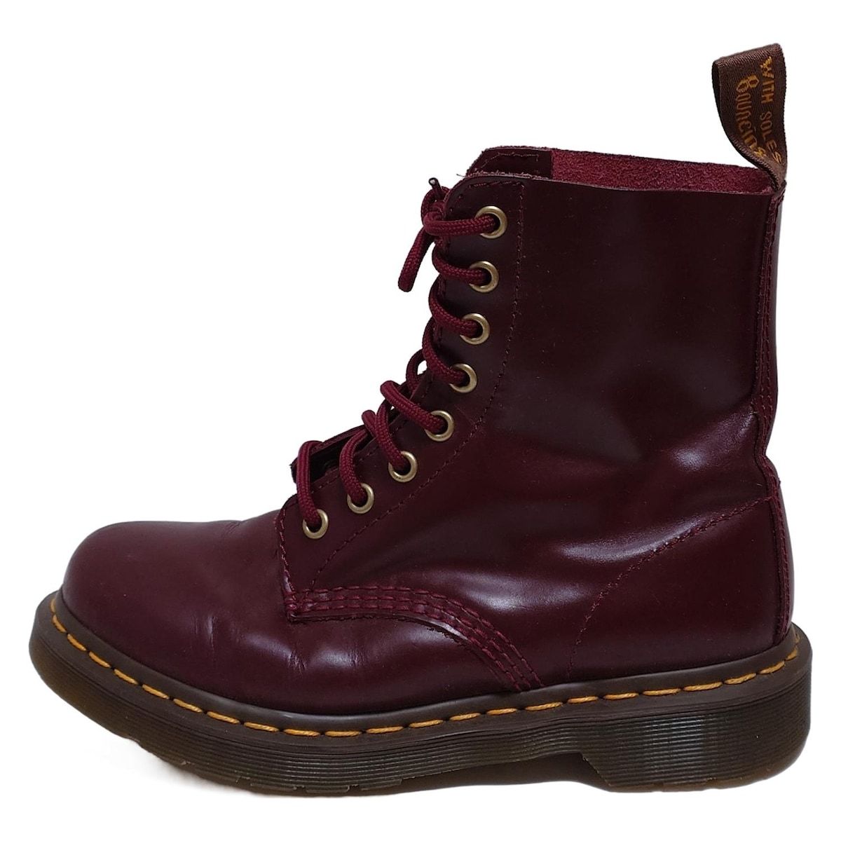 Dr.Martens ドクターマーチン ショートブーツ 37 レディース - ボルドー レザー