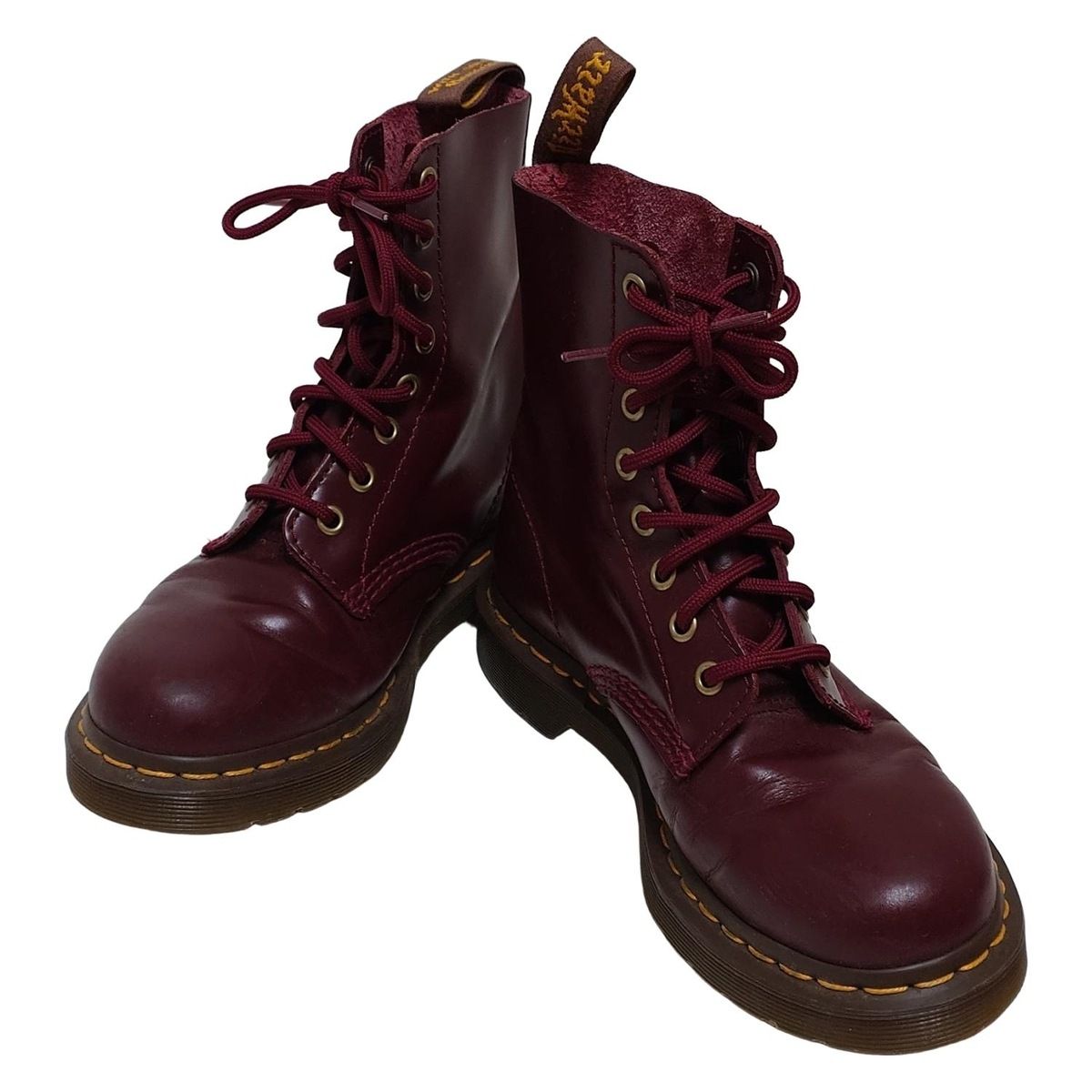 Dr.Martens ドクターマーチン ショートブーツ 37 レディース - ボルドー レザー