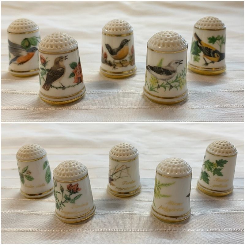 フランクリン FRANKLIN PORCELAIN　野鳥シリーズ 25種 指貫 アンティーク シンブル 指貫 指ぬき 全25種 セット フランクリン