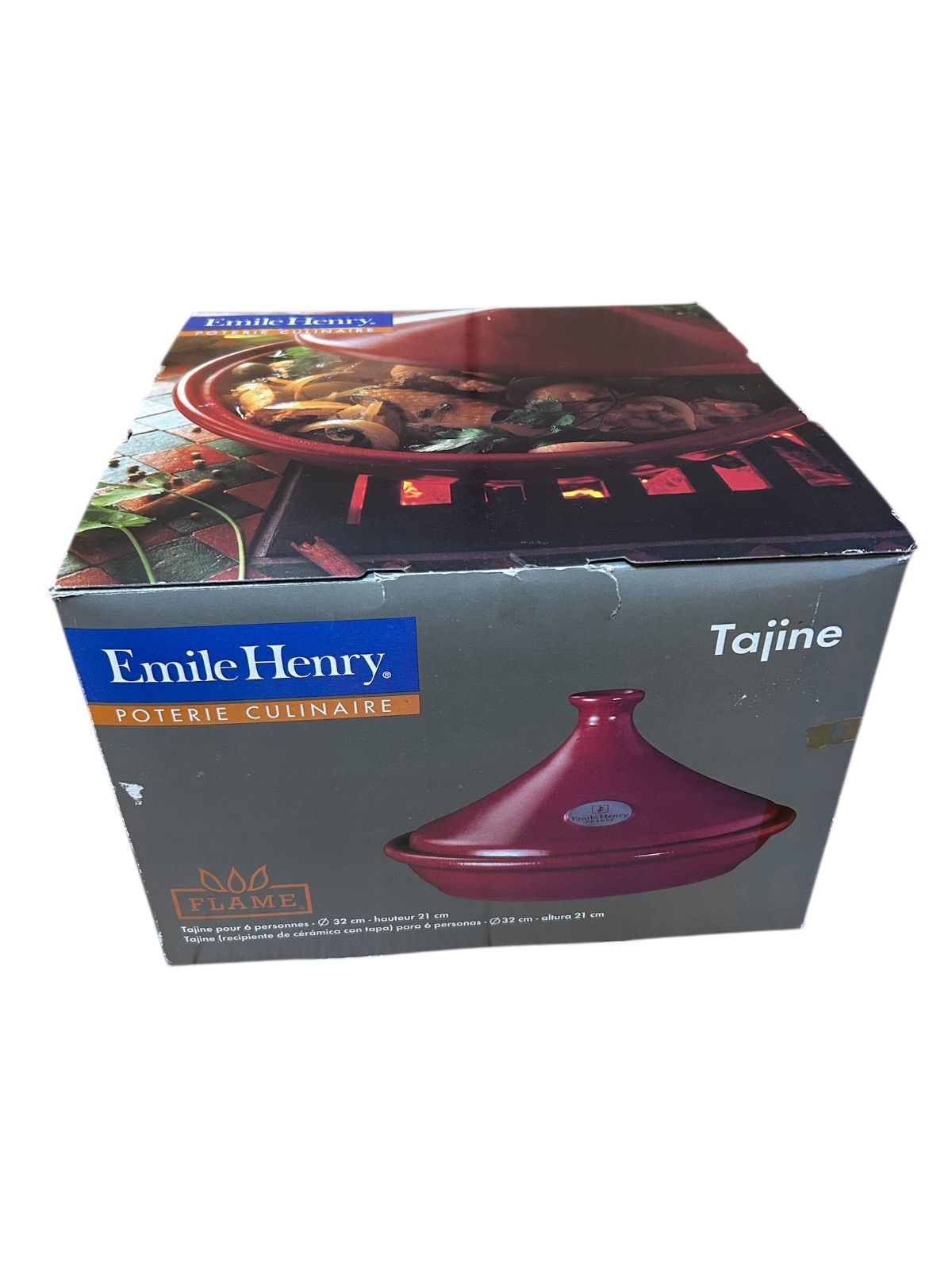 エミールアンリ タジン鍋 レッド L 32㎝ Emile Henry - メルカリ