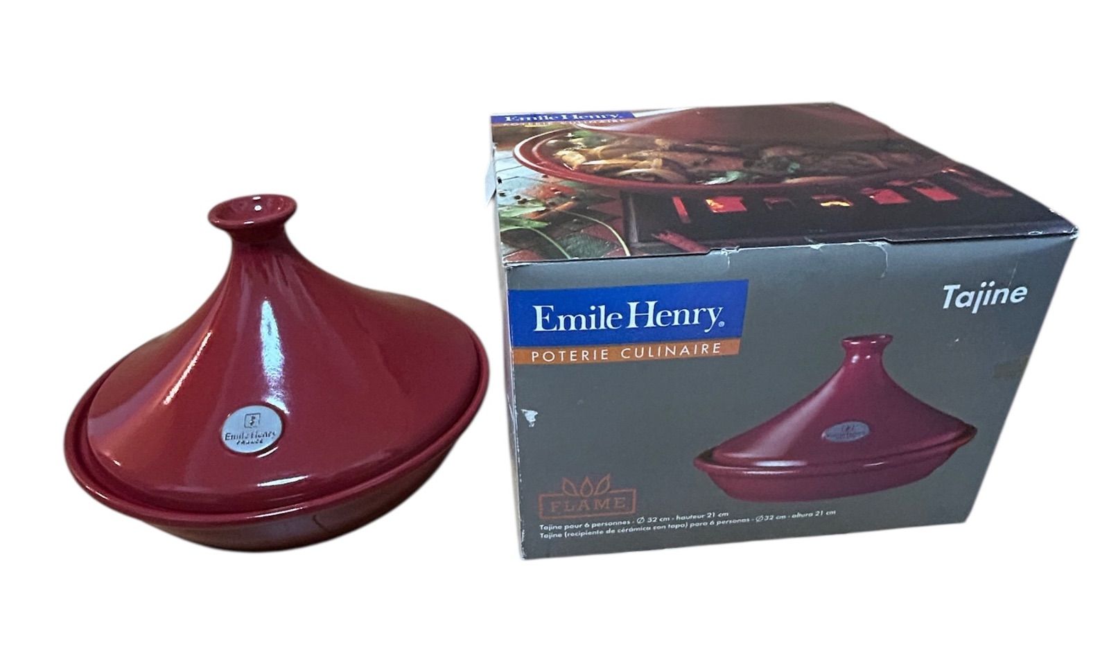 エミールアンリ タジン鍋 レッド L 32㎝ Emile Henry - メルカリ