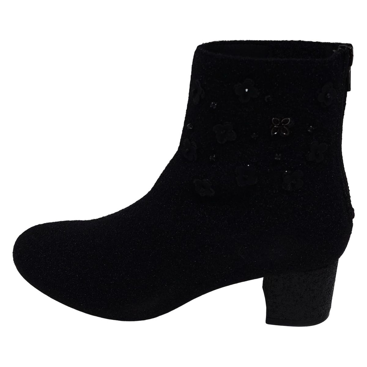 アンテプリマ ショートブーツ 23.5 レディース - 黒 ラインストーン|フラワー 花