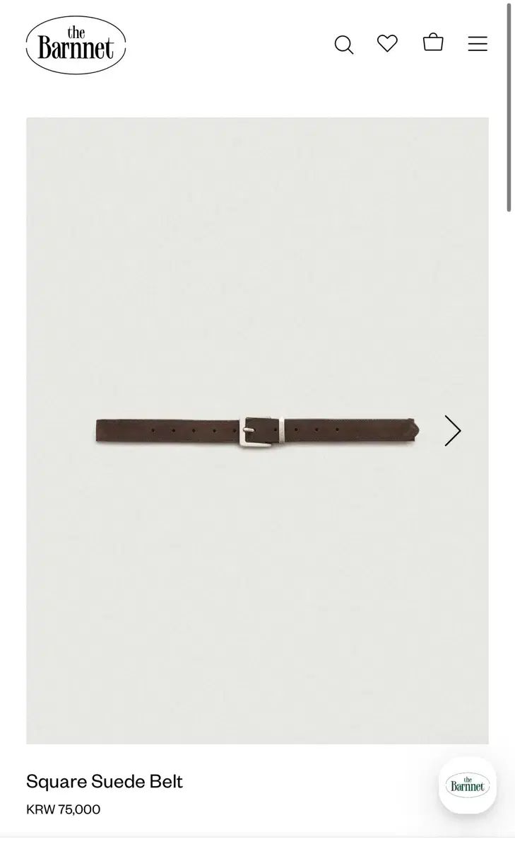 ザ バーネット スウェード ベルト ブラウン