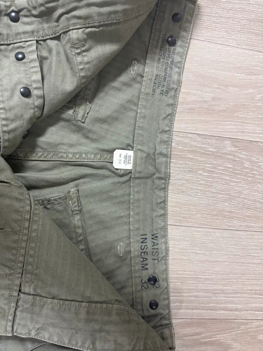 32|32 ダブルリング ヘリンボーン ファティーグパンツ フィールドチノ