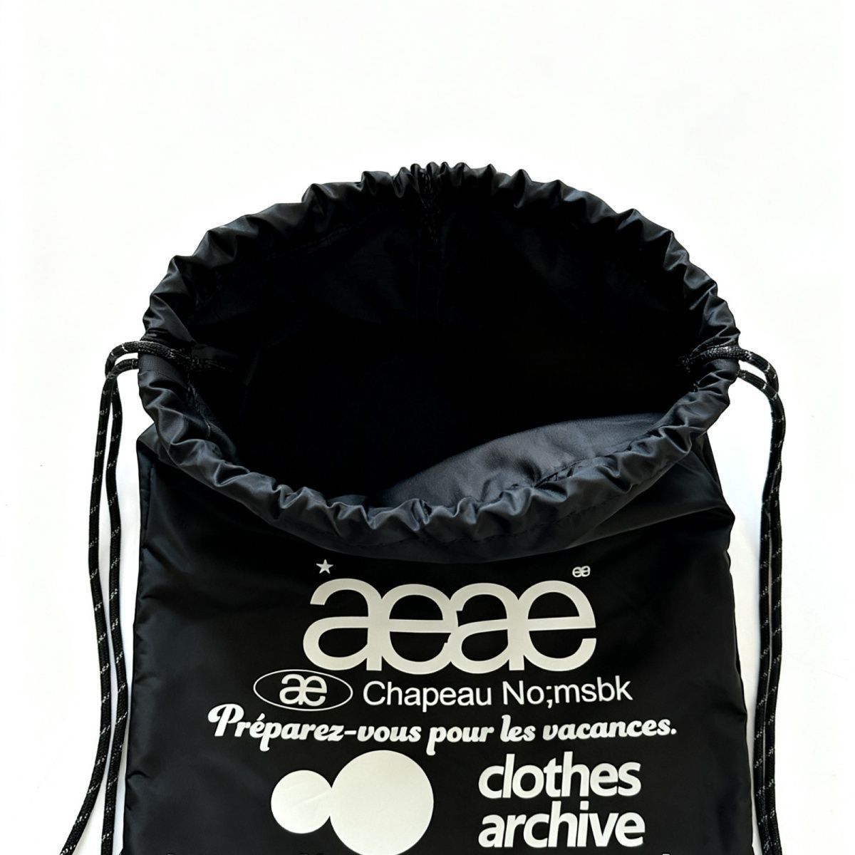 韓国大人気】aeae WEB LOGO GYM SACK ナップサック (黒) - メルカリ