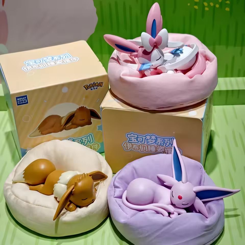 即納】イーブイたちの寝姿 フィギュア お昼寝 おやすみ ぬいぐるみ