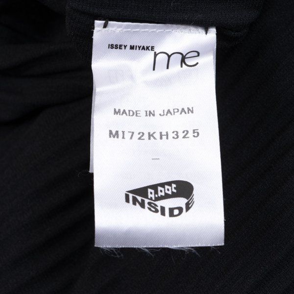  イッセイミヤケ ミーISSEY MIYAKE me A POC INSIDE プリーツノースリーブワンピース 黒F ワンピース マタニティ