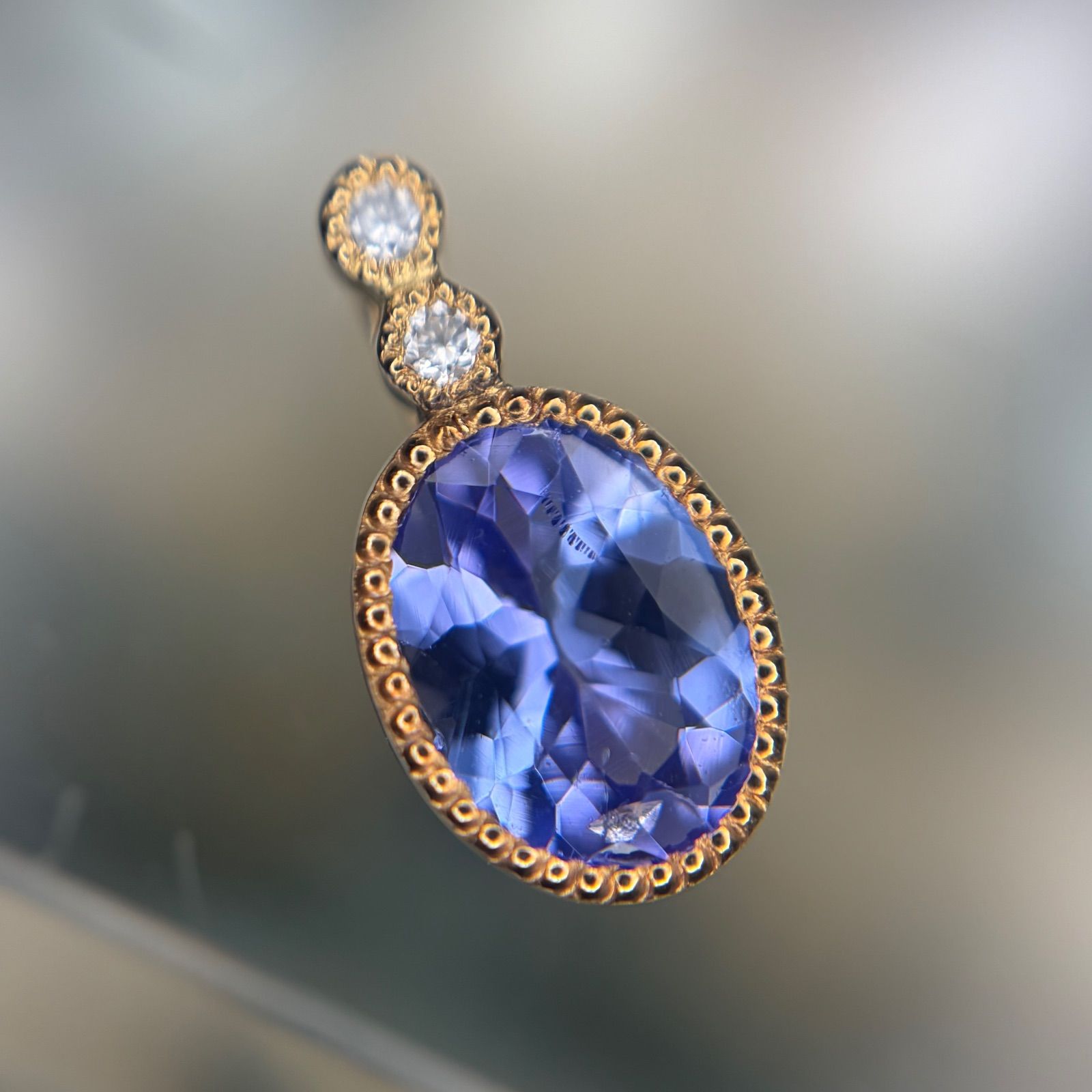 買取店】K18 タンザナイト ダイヤ ペンダントトップ ゴールド - メルカリ
