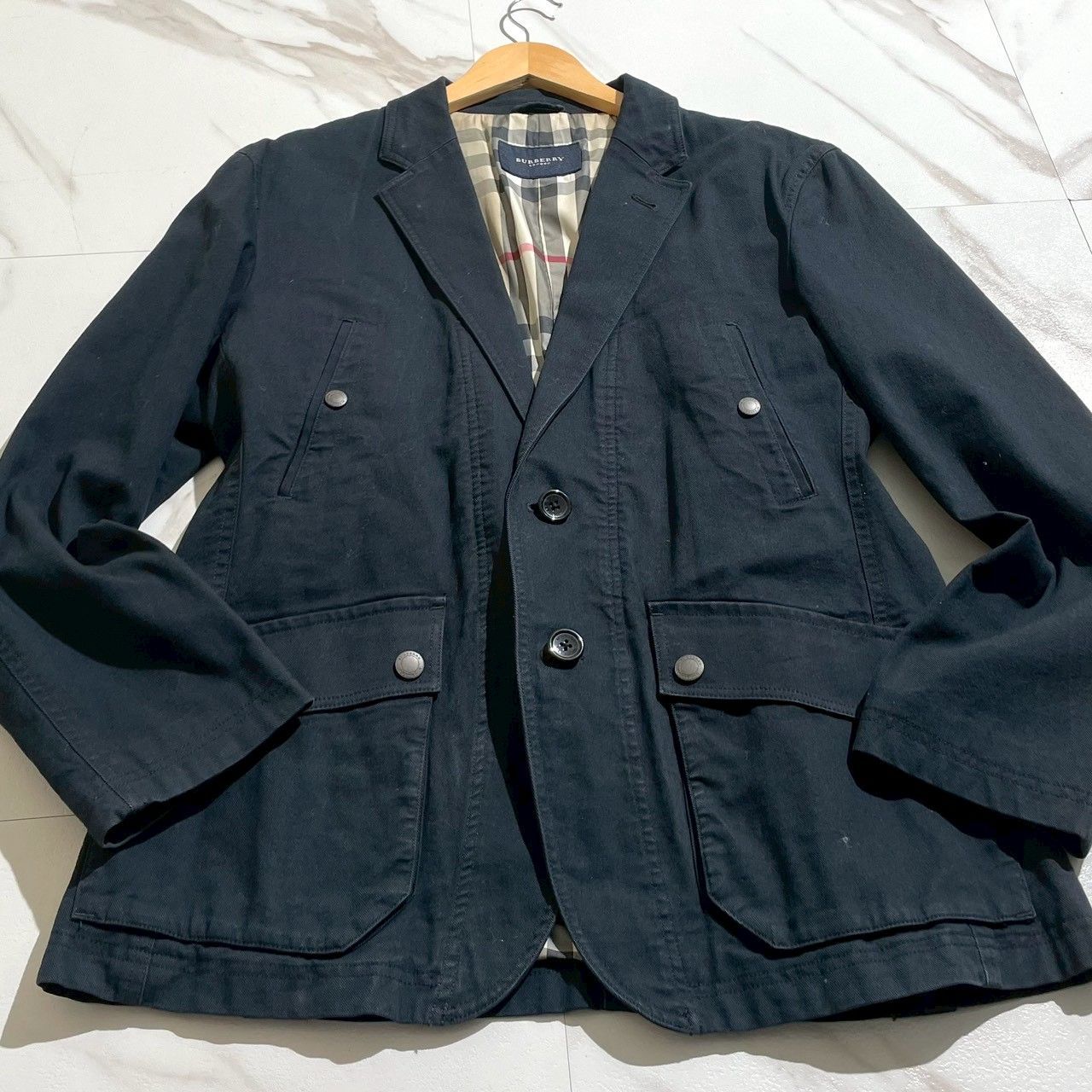 ✨美品✨BURBERRY LONDON ノバチェック柄 テーラード 42 XL 人気✨バーバリーロンドン BURBERRY LONDON 裏地ノバチェック柄 メンズ