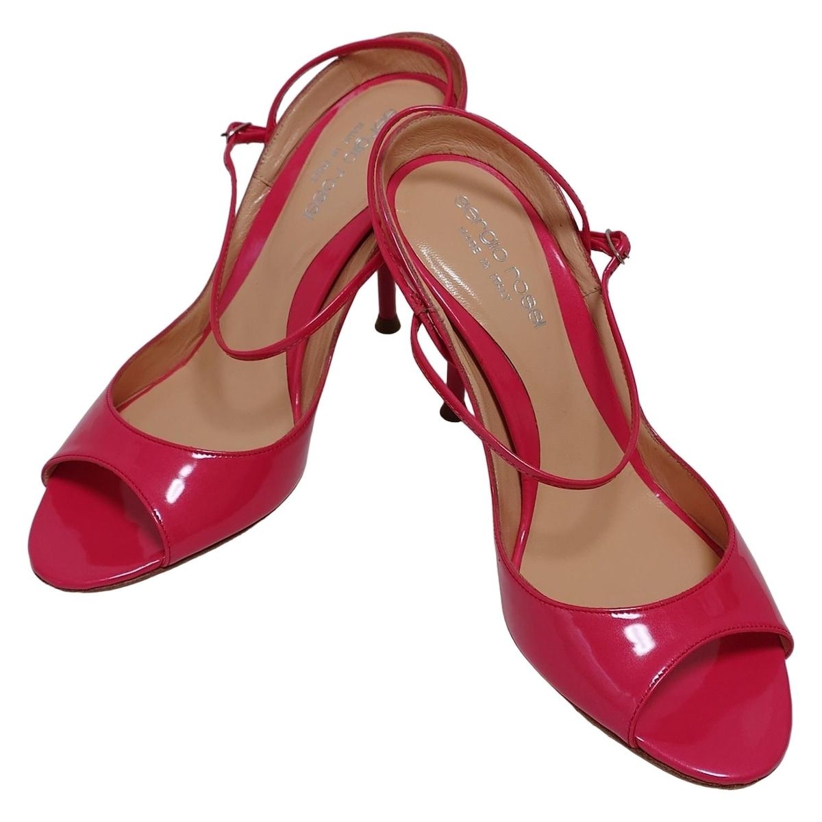 sergio rossi セルジオロッシ サンダル 34 1 2 レディース - ピンク レザー