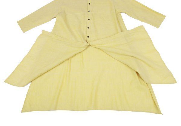  ヨーガンレールJURGEN LEHL コットンマオ シャツワンピース 黄M ワンピース マタニティ