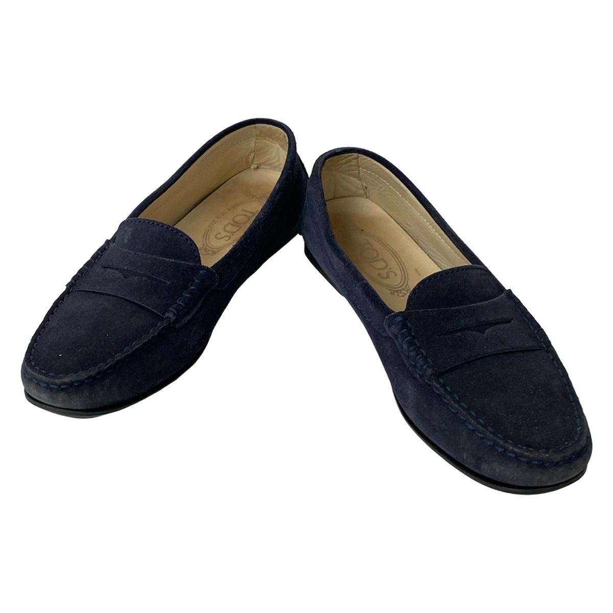 TOD S トッズ ローファー 37 レディース - ダークネイビー