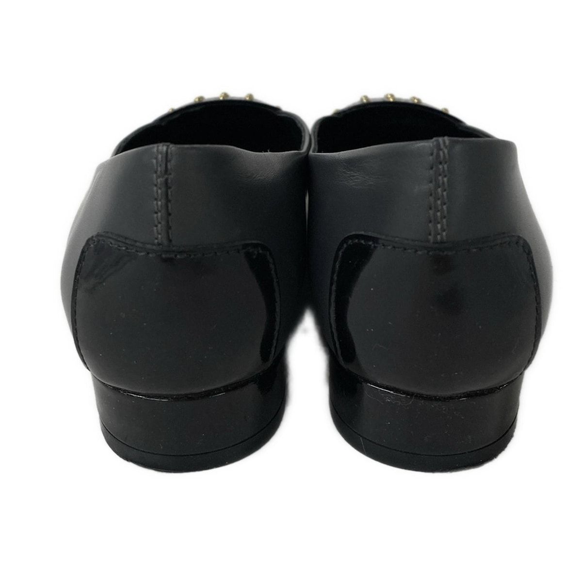 TOD'S(トッズ) フラットシューズ 37 A レディース - 黒×ダークグレー