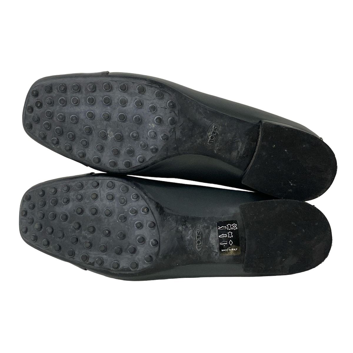 TOD'S(トッズ) フラットシューズ 37 A レディース - 黒×ダークグレー