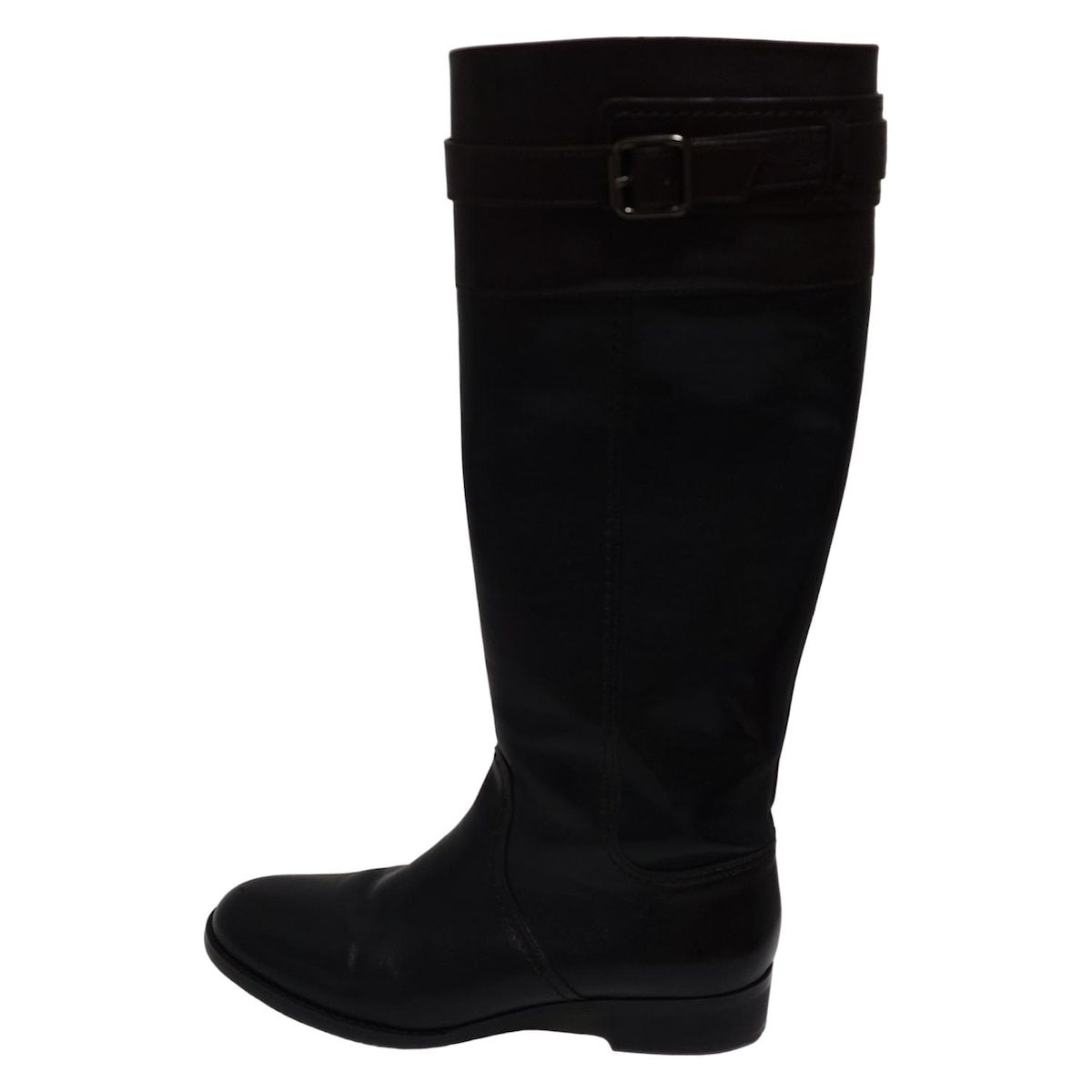 DIANA ダイアナ ロングブーツ 24 レディース - 黒×ダークブラウン レザー