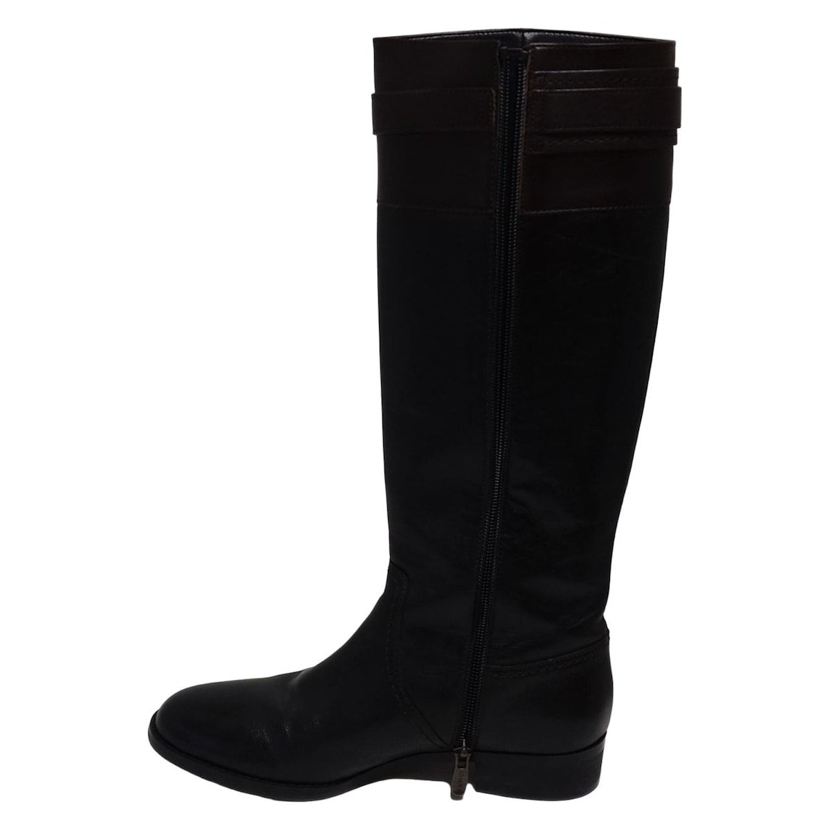  DIANA ダイアナ ロングブーツ 24 レディース - 黒×ダークブラウン レザー ロングブーツ ブーツ