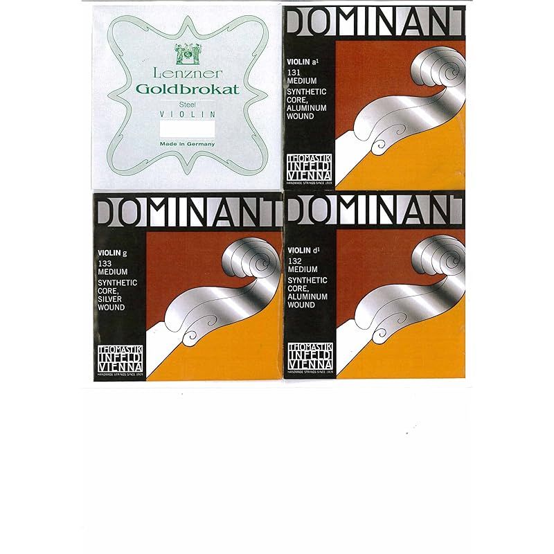 バイオリン4|4弦セット E ゴールドブラカット A.D.G ドミナント E線 0.27ボールエンド1本