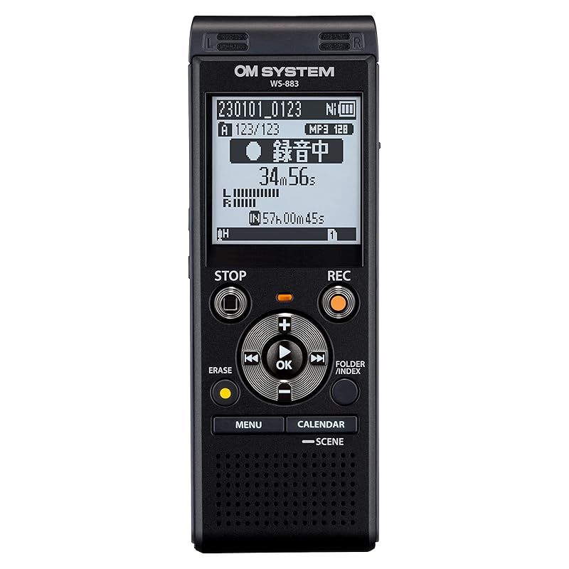 OM SYSTEM WS-883 BLK 語学学習|講義録音|会議録音|議事録|リニアPCM録音|外部メモリ対応