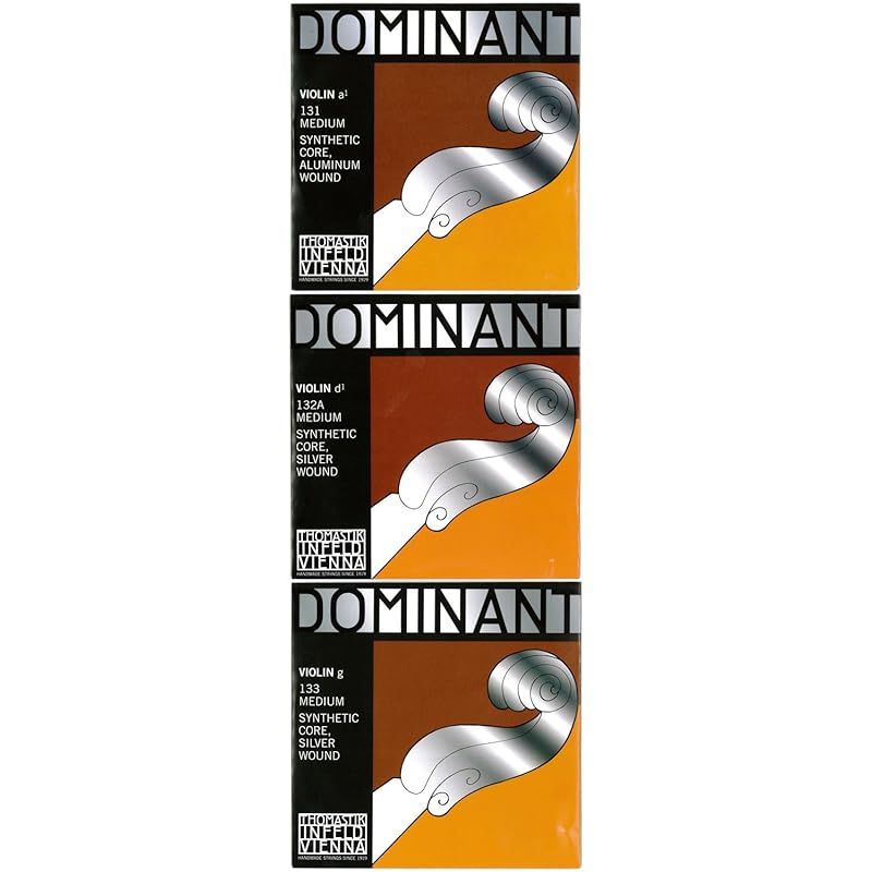 Dominant ドミナント 4 4バイオリン弦 A.D.G線セット D線シルバー巻