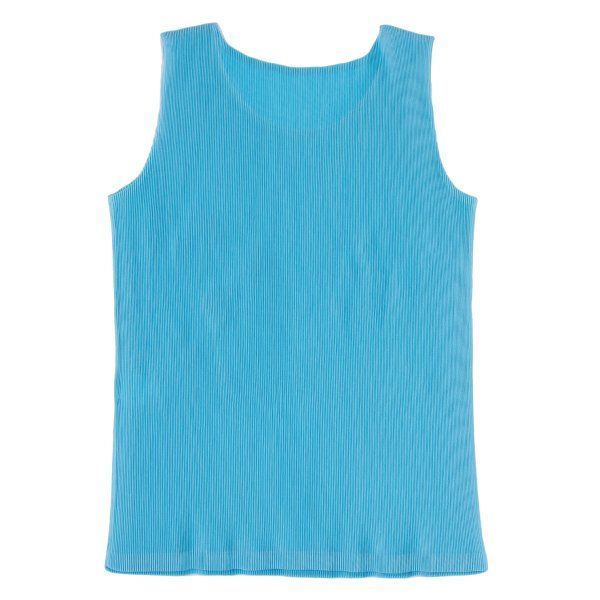 プリーツプリーズPLEATS PLEASE ミストプリーツタンクトップ 水色3